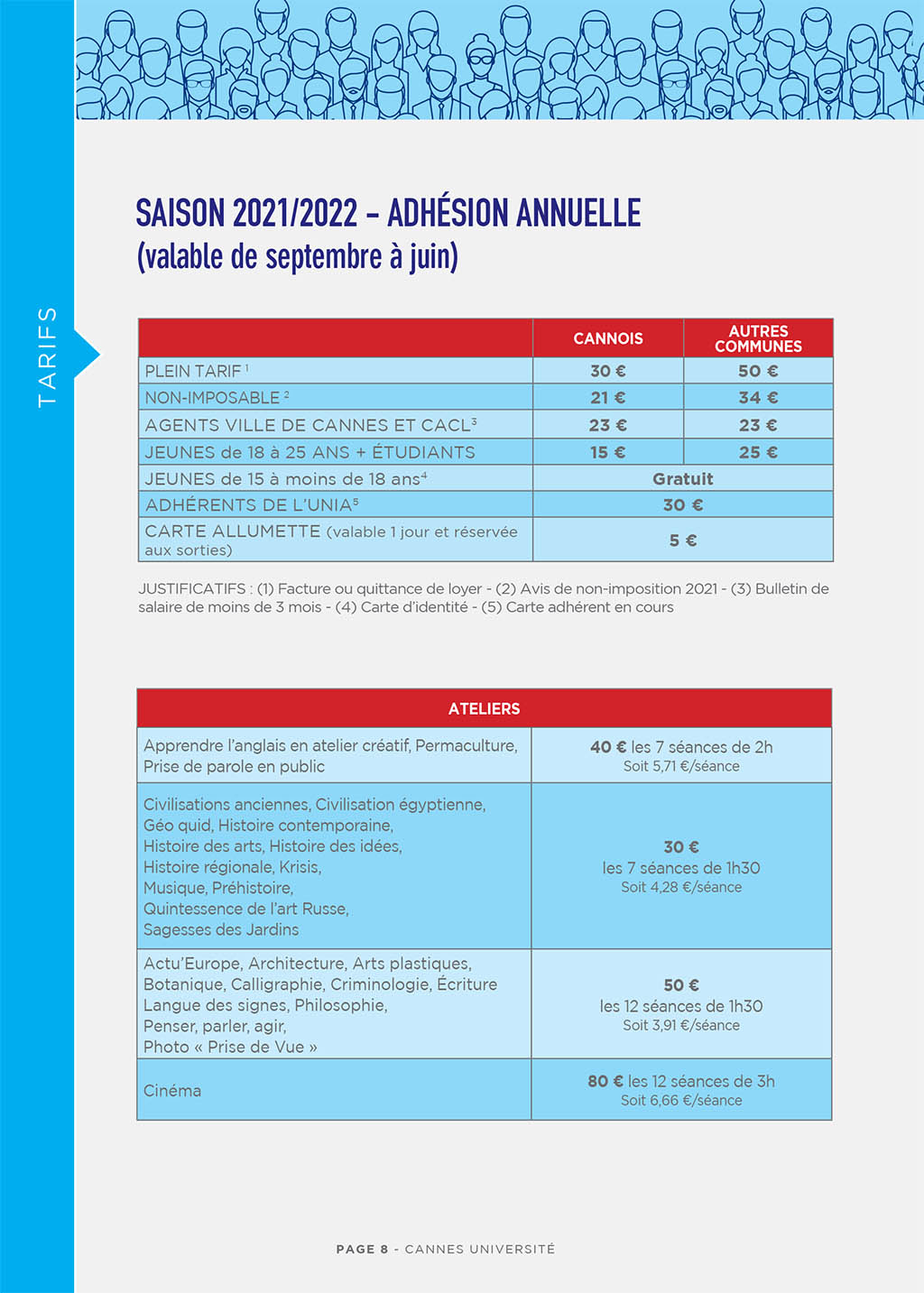 T-94967_CANNES UNIVERSITE Brochure Saison 2021/2022.indd