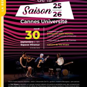 Conférence - Rentrée en musique avec le "Trio Vivace" - 30-09-2025 - 2025